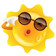 Party Supplies Summer Theme Hot Sun Cutout